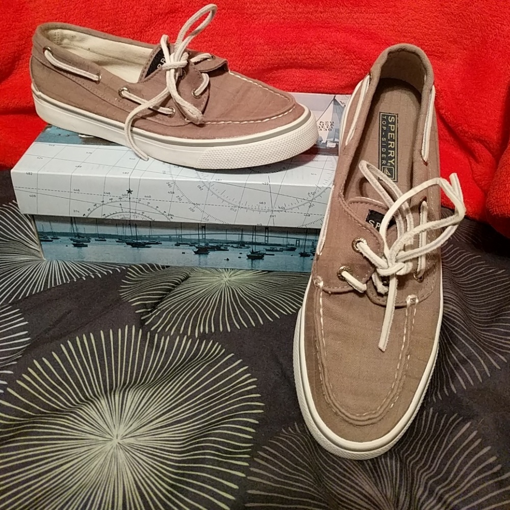 Bahama Grey Canvas Sperry's